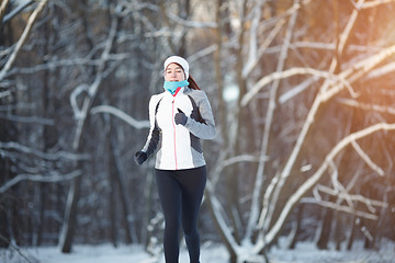 Image showing Young athlete engaged in running