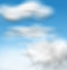 Image showing  Background Blue Sky Fluffy Clouds