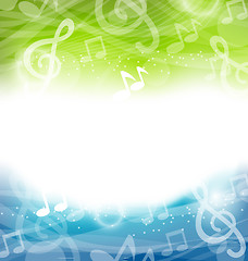 Image showing Background with Musical Elements