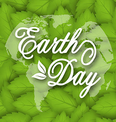 Image showing  Leaves Texture Background for Earth Day Holiday
