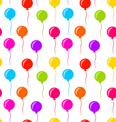 Image showing Seamless Texture Multicolored Balloons for Party