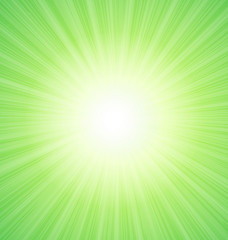 Image showing Abstract Green Sunshine Background