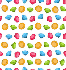 Image showing Seamless Wallpaper of Colorful Diamond