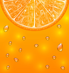 Image showing Orange Background with Slice and Drops