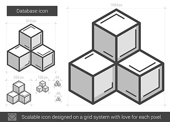 Image showing Database line icon.