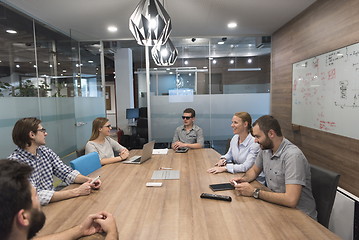 Image showing startup business team on meeting at modern office