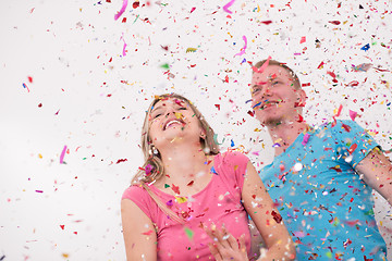 Image showing romantic couple celebrating