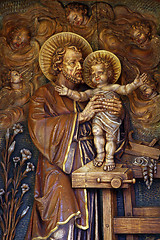 Image showing Saint Joseph holding baby Jesus