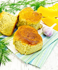 Image showing Scones pumpkin on light board