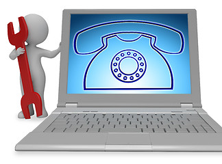 Image showing Telephone Call Indicates Answers Discussion 3d Rendering