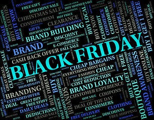 Image showing Black Friday Indicates Reduction Discounts And Promotional