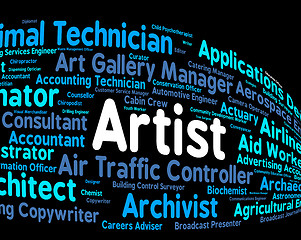 Image showing Artist Job Shows Hire Painter And Artwork