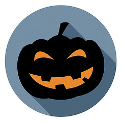 Image showing Halloween Pumpkin Icon Represents Autumn Sign And Spooky