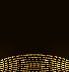 Image showing Beautiful Golden Chains Isolated on Black Background