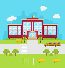 Image showing School Building, Background for Back to School