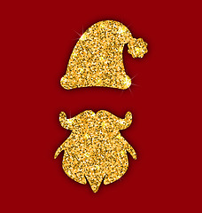 Image showing Glitter Santa\'s Hat and Beard