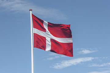 Image showing National flag of Denmark in red and white