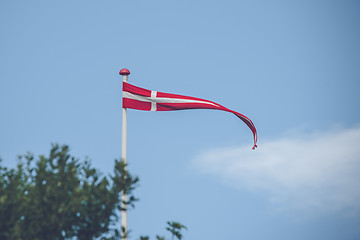 Image showing Danish pennant in the wind