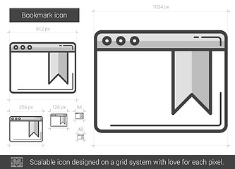 Image showing Bookmark line icon.