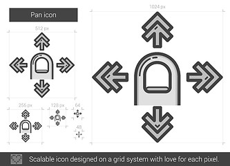 Image showing Pan line icon.