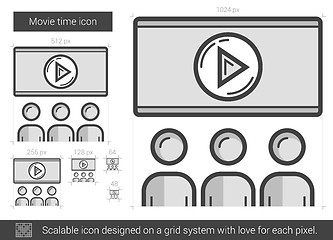 Image showing Movie time line icon.