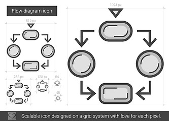 Image showing Flow diagram line icon.