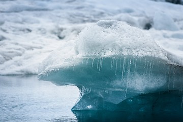 Image showing Blue icebergs closeup