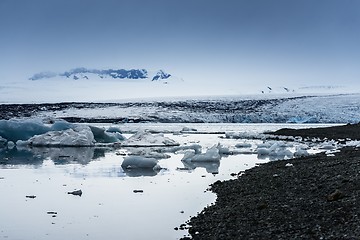 Image showing Icebergs at glacier lagoon 