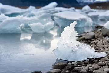 Image showing Blue icebergs closeup