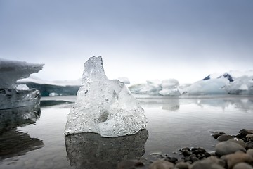 Image showing Blue icebergs closeup