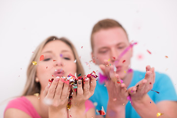 Image showing romantic couple celebrating