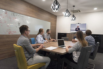 Image showing startup business team on meeting at modern office