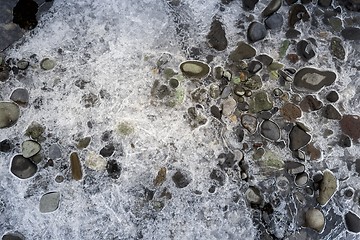 Image showing Ice frozen into stones