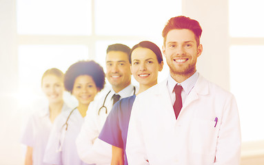 Image showing group of happy doctors at hospital
