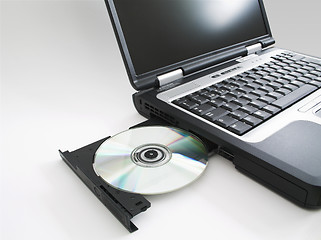 Image showing Laptop w/cd ejected I