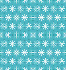 Image showing Seamless Christmas pattern with xmas snowflakes