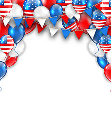 Image showing American Traditional Celebration Background for Holidays of USA
