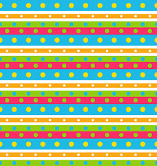 Image showing Seamless Geometric Pattern with Stripes and Circles