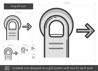 Image showing Drag right line icon.