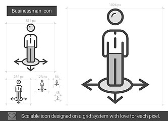 Image showing Businessman line icon.