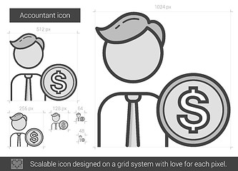 Image showing Accountant line icon.