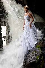 Image showing Young Bride On A River