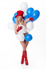 Image showing Young Nude Woman With Balloons