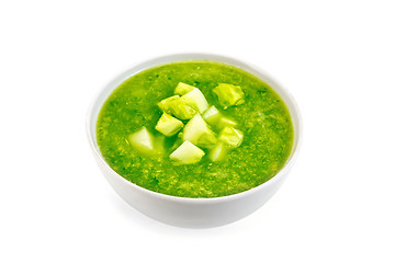 Image showing Soup cucumber in bowl