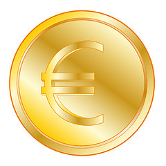 Image showing Coin with sign euro