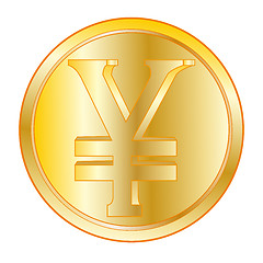 Image showing Coin with sign JPY