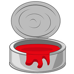 Image showing Red paint in bank