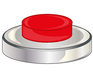 Image showing Red button on white