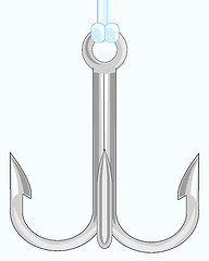 Image showing Hook with three teeths