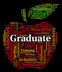 Image showing Graduate Word Shows Text Graduating And Degree